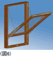 トップ・ターン・ウィンドウ(横辷り出し・外回転窓)図6